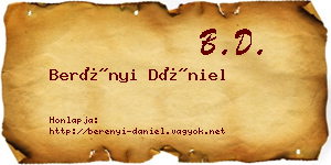 Berényi Dániel névjegykártya